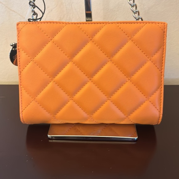 Steve Madden bright orange crossbody bag with silver hardware. BNWOTS! - Picture 2 of 11